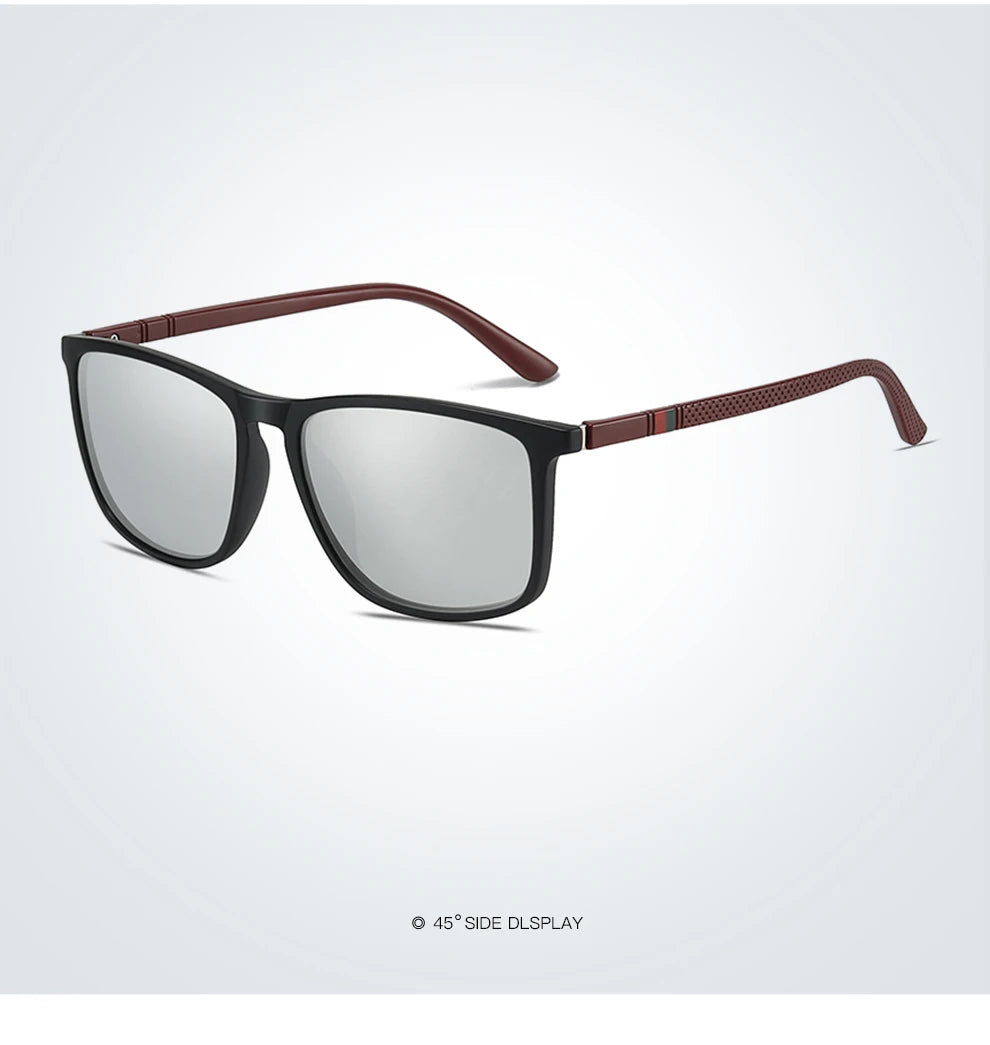 Classic Vintage Square Sunglasses Men And Women Driving Travel  Sun Glasses For Man TR90 Frame Eyewear