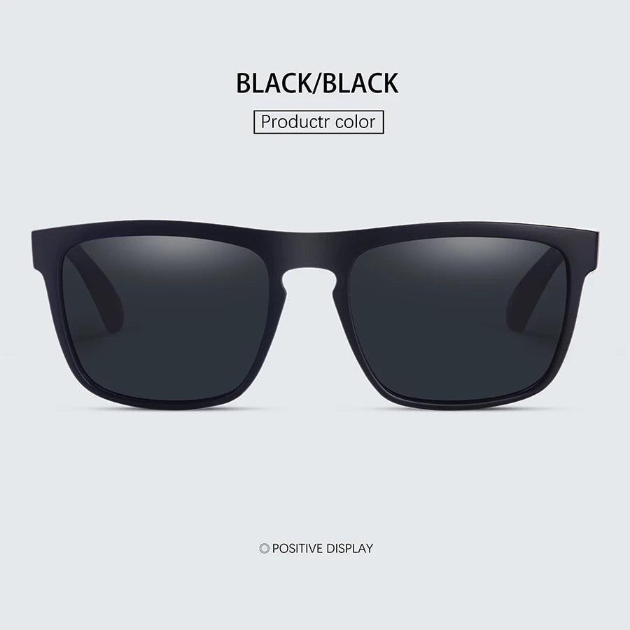 Polarized Vintage Square Sunglasses – UV400, CE Certified