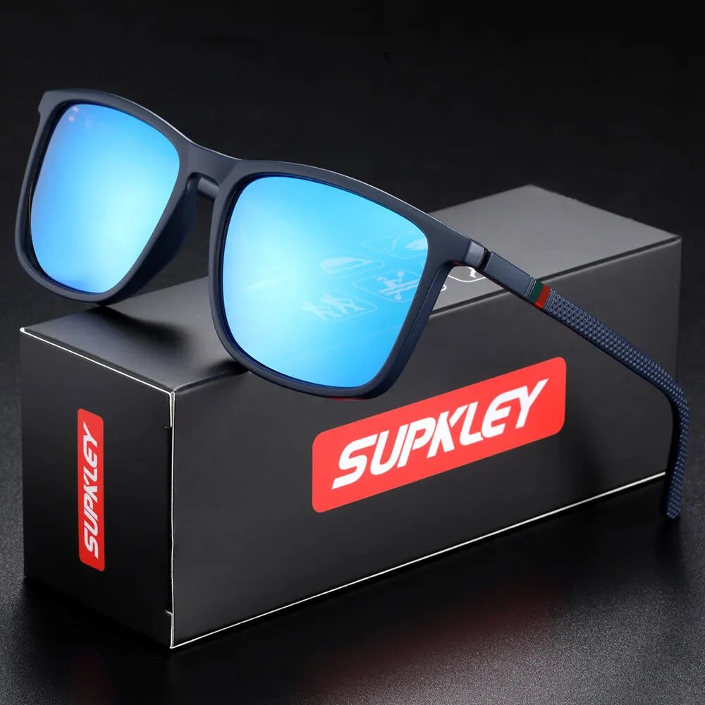 SUPKLEY Square Sports Sunglasses – Polarized UV400, Lightweight