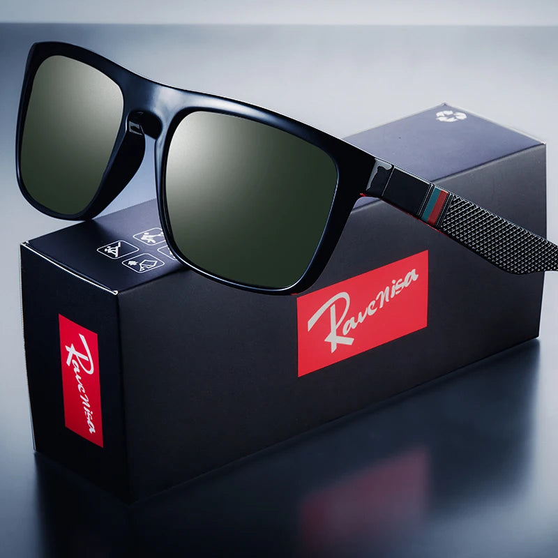 Polarized Vintage Square Sunglasses – UV400, CE Certified