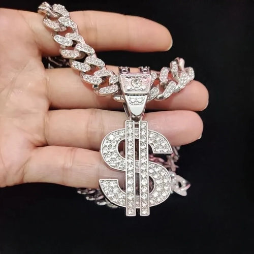 Men's Cuban Chain Pendant Necklace