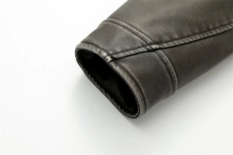 Women's Washed Leather Jacket – Vintage Belted Coat