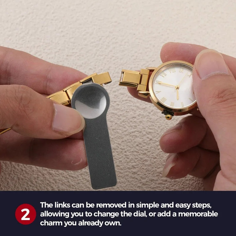 DIY Italian Elastic Charm Watch Bracelet Bangle — 9MM Stainless Steel
