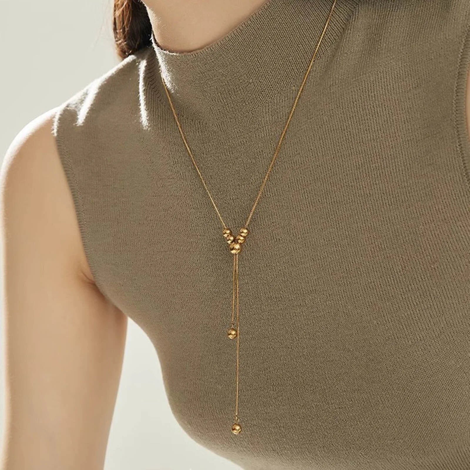 Heart & Butterfly Y-Necklace — Simple Sweater Chain